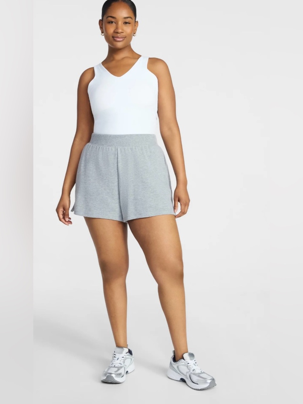 NWT Athletic Works French Terry Shorts — Heather grey